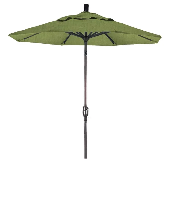 California Umbrella 7.5& Aluminum Market Umbrella Push Tilt Bronze/Sunbrella/Spectrum Mist GSPT758117-48020