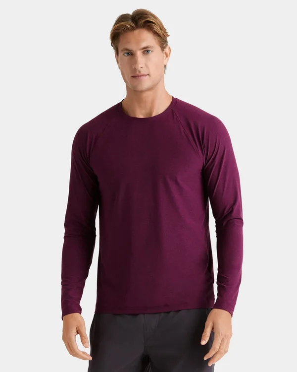 Rhone Reign Training Long Sleeve Men's Clothing Kale/Navy : LG