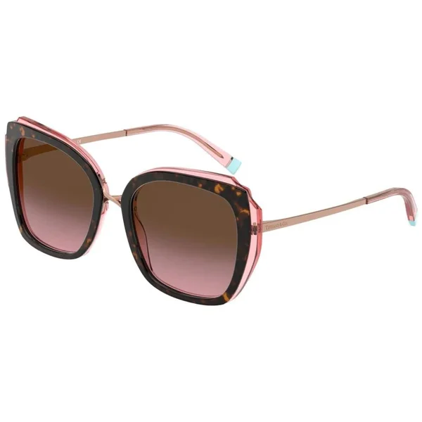 Tiffany TF4160 Sunglasses, 54-19-140, 82879T Havana/Transparent Pink