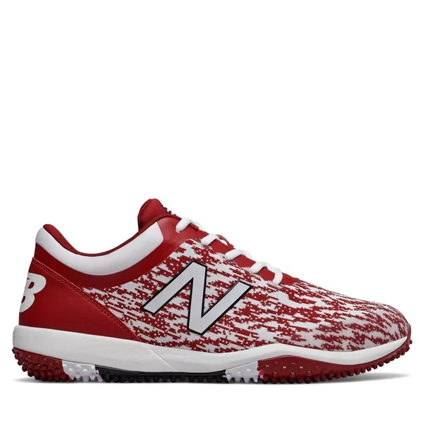 New Balance Men's 4040 V5 Turf Baseball Cleats - Maroon/White