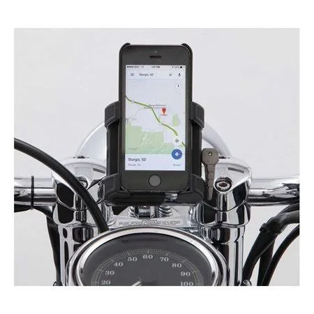 Ciro Premium Smartphone/GPS Holder w/out Charger- 7/8-1in. Black Bar Mount 50313 - Size: 7/8-1 Black Bar Mount
