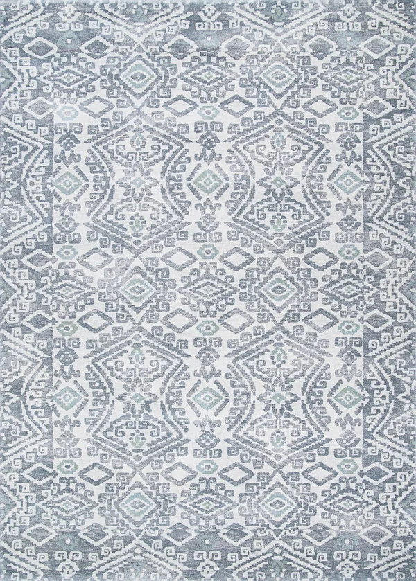 Couristan Everest Bohemia Greystone-Lime 4 ft. x 5 ft. Area Rug