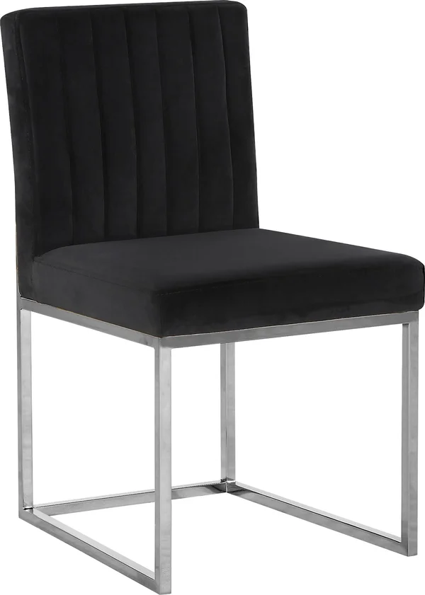Meridian Furniture Giselle Black Velvet Dining Chair (Set of 2)