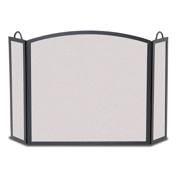 Pilgrim 18204 3 Panel Center Arch Screen - Matte Black