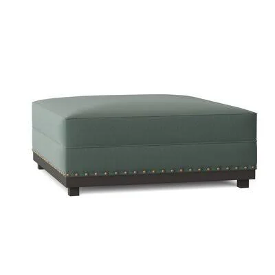 Alexie Ottoman Red Barrel Studio Body Fabric: Sachi Laguna, Leg Color: Espresso