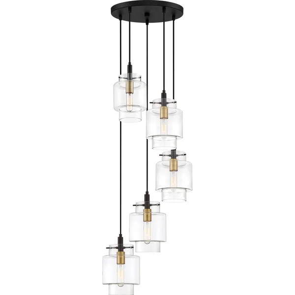 Quoizel 3 Light Naomi Pendant Earth Black