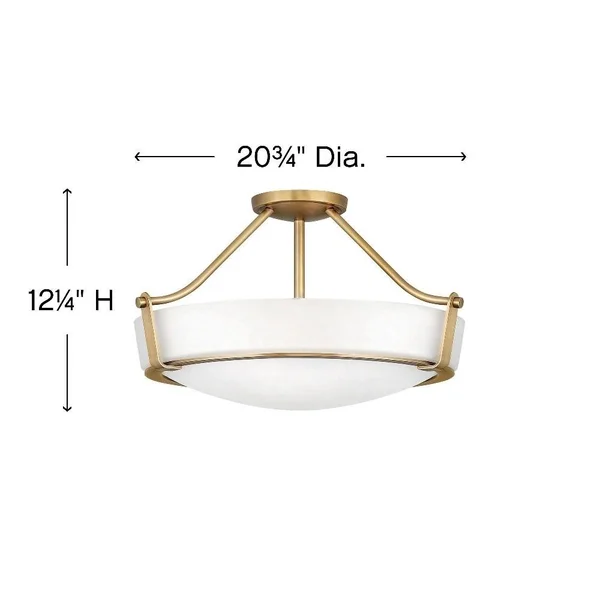 Hinkley Lighting 3221OB Hathaway Semi Flush Mount Light - Olde Bronze