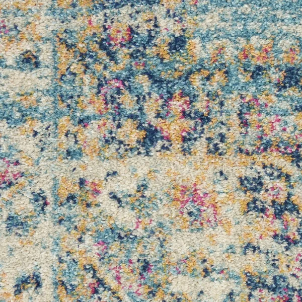 Nourison Passion Light Blue Area Rug - Size: 8& x 10&