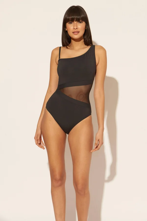 Bleu by Rod Beattie One-Shoulder One-Piece Swimsuit - Black