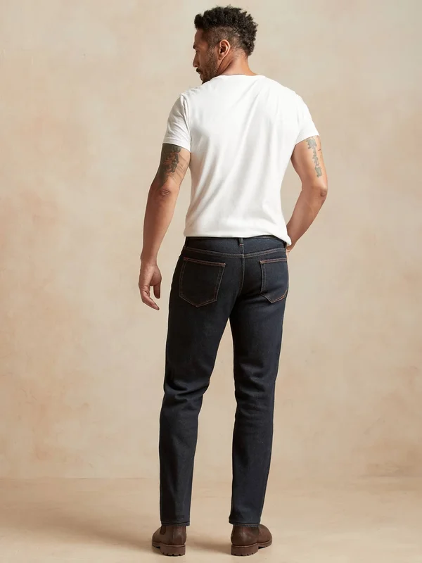 Banana Republic Men's Straight Legacy Jean Rinse Dark Wash Tall Size 36W 36L