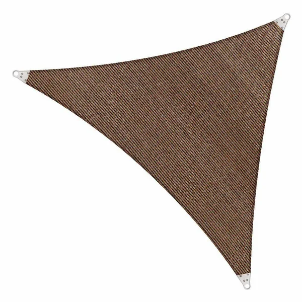 ColourTree 24 ft. x 24 ft. 260 GSM Reinforced (Super Ring) Brown Triangle Sun Shade Sail