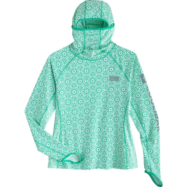 Coolibar Women's Paros Sailing Hoodie, Shirts for Women, Green, XX-Large