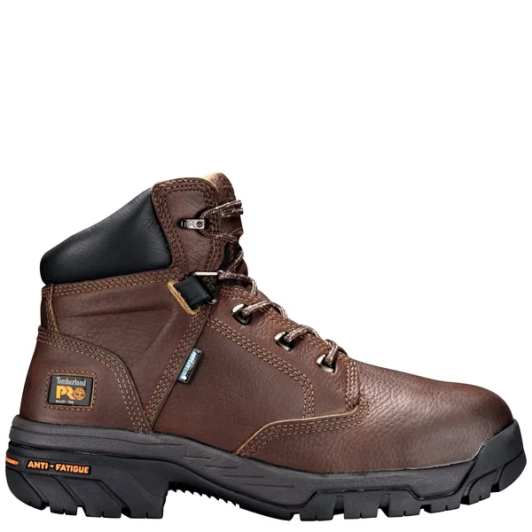 Timberland Pro Men's 6 in. Helix Alloy Toe Waterproof Work Boot, Brown
