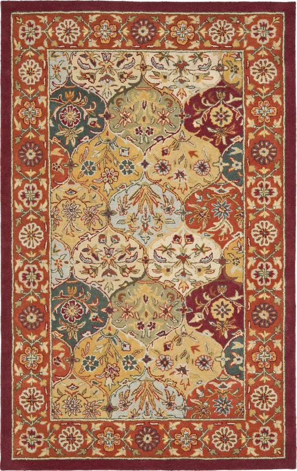 Safavieh Heritage Multi/Red 4 ft. x 4 ft. Square Area Rug