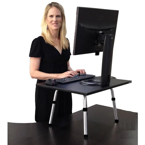 Stand Steady Standing Desk - Black, 24x22 x 20x22