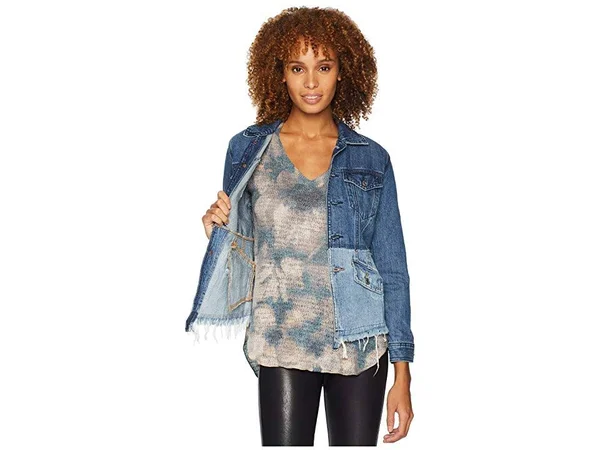 Lucky Brand - Waisted Trucker Denim Jacket, Blue - XL