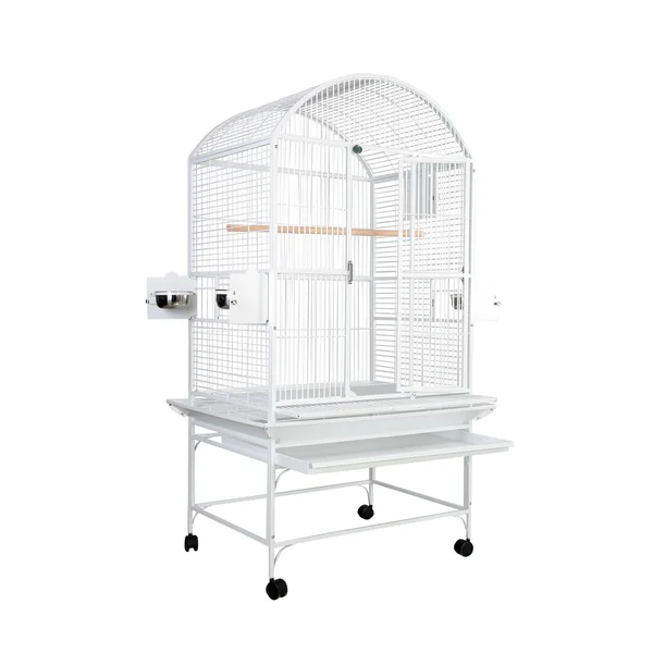 Au0026E Cage 9003223 White Dome Top Bird with 3/4x22 Bar Spacing - 32x22 x 23x22