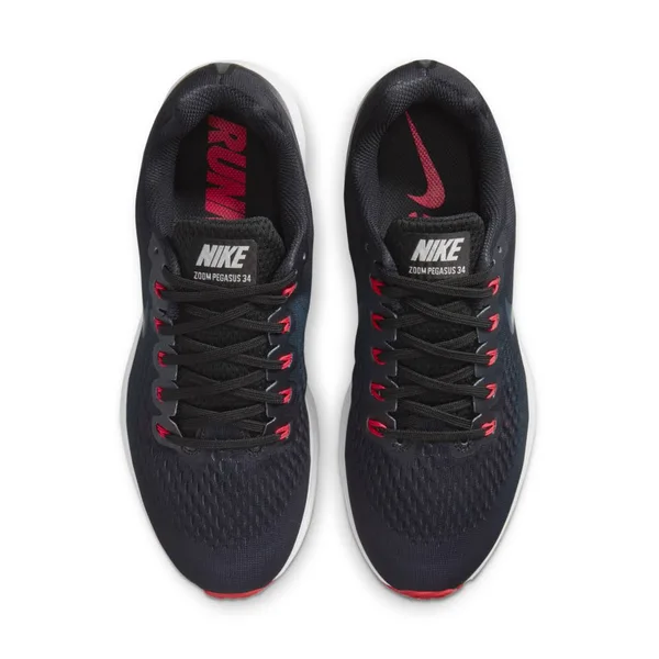 Nike Air Zoom Pegasus 34 Running Shoes Black Navy Red 880555-014 Men's New
