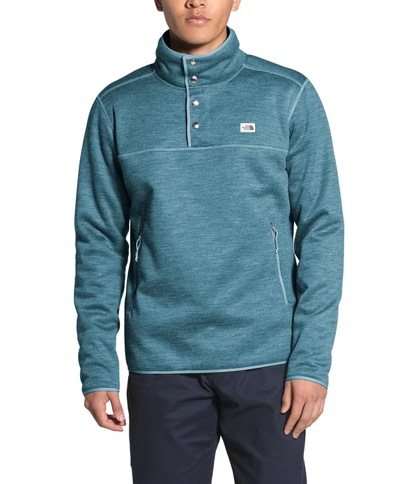 The North Face Sherpa Patrol 1/4-Snap Pullover - Men's Mallard Blue White Heather, S