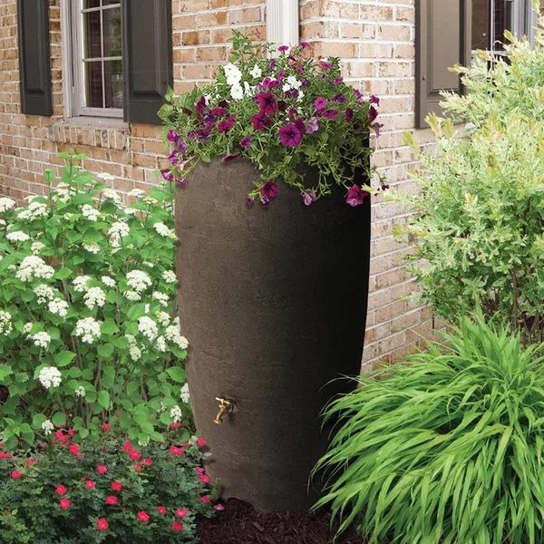 Algreen Athena 80 gal. Brownstone Rain Barrel