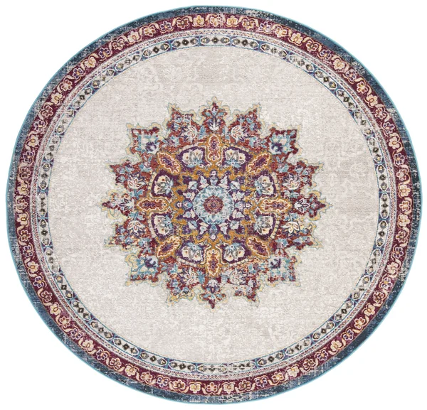 Safavieh Aria ARA103A 5&1x22 x 7&6x22 Ivory - Navy Area Rug