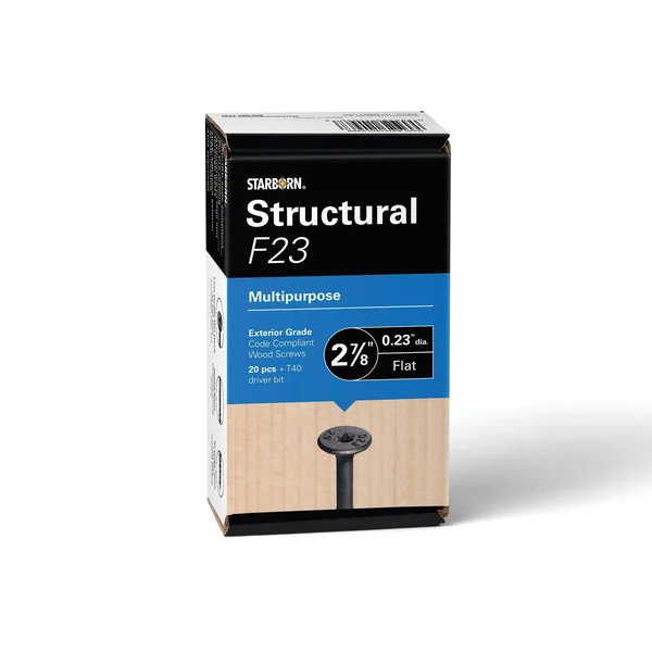 Starborn Industries STRUCTURAL F23 Multi-Purpose Flat Head Wood Screw - 250 - 4x22