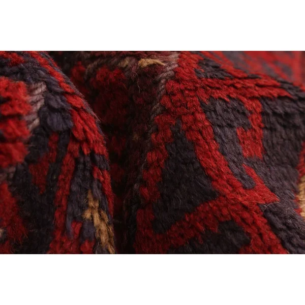 ECARPETGALLERY Hand-Knotted Tajik Caucasian Red Wool Rug - 2'0 x 8'2
