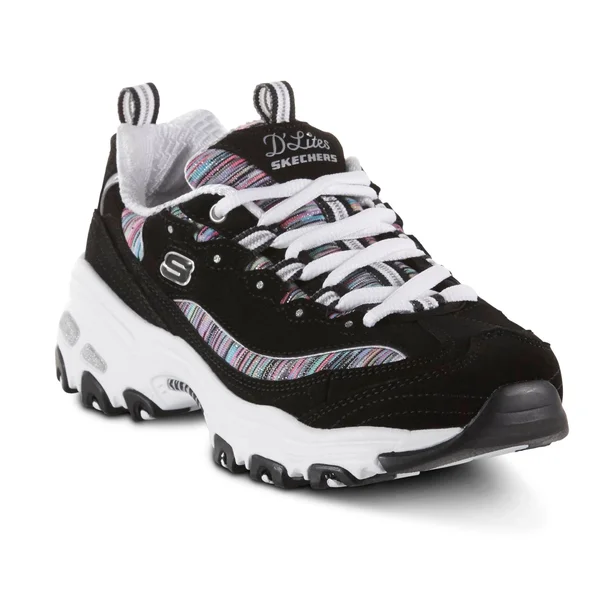 Skechers Women's D&Lites Interlude Sneaker - Black Multi, Size: 11