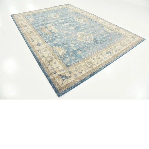 Unique Loom Itzling Salzburg Area Rug - 7& x 10& Light Blue