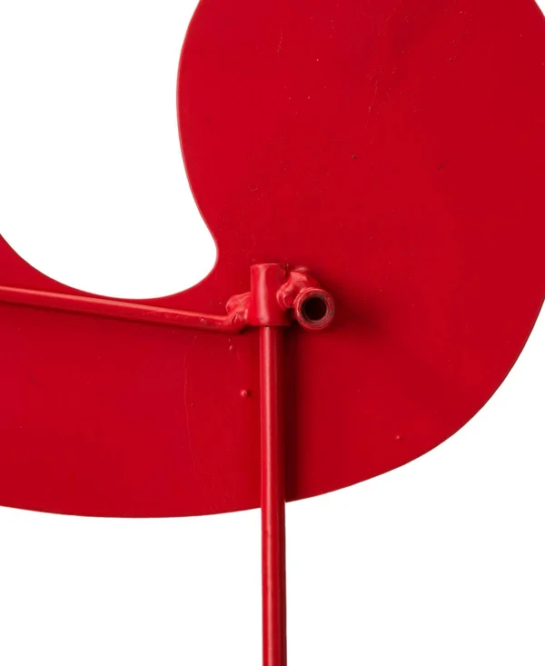 Glitzhome Metal Joy Yard Stake or Standing Decor or Wall Decor, Set of 3 - Red