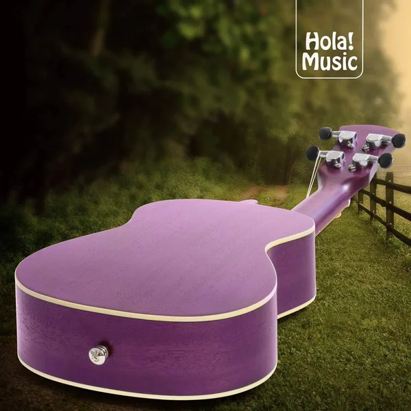 Concert Ukulele Bundle, Deluxe Series by Hola! Music (Model Hm-124pp+), Bundle Includes: 24 inch Mahogany Ukulele with Aquila Ny