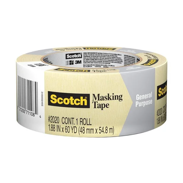 Scotch Masking Tape 2020-48ECC - 1.88 in x 60 yd (48 mm x 55 M)
