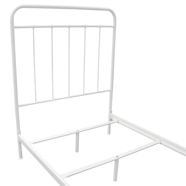 Diamond Sofa BAILEYWHTWBED Bailey White Powder Coat Metal Twin Bed