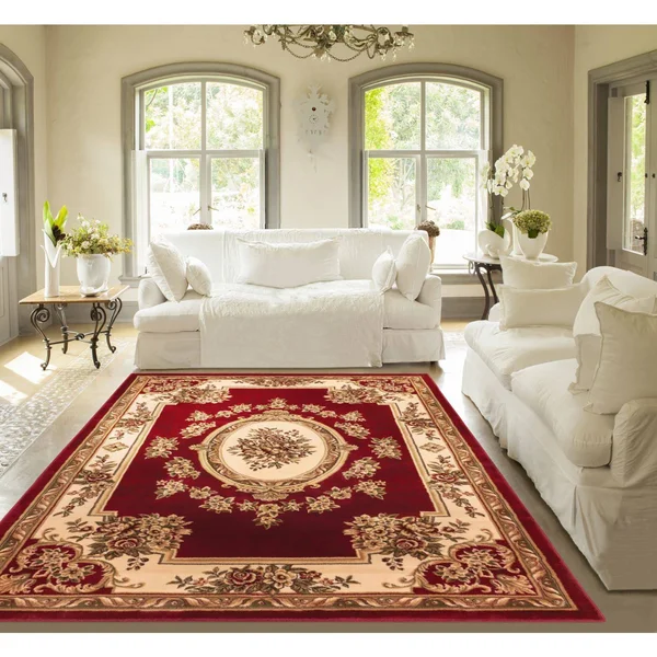 Well Woven Agra Traditional French Country Aubusson Floral Area Rug - 3&11 inch x 5&3 inch - Beige
