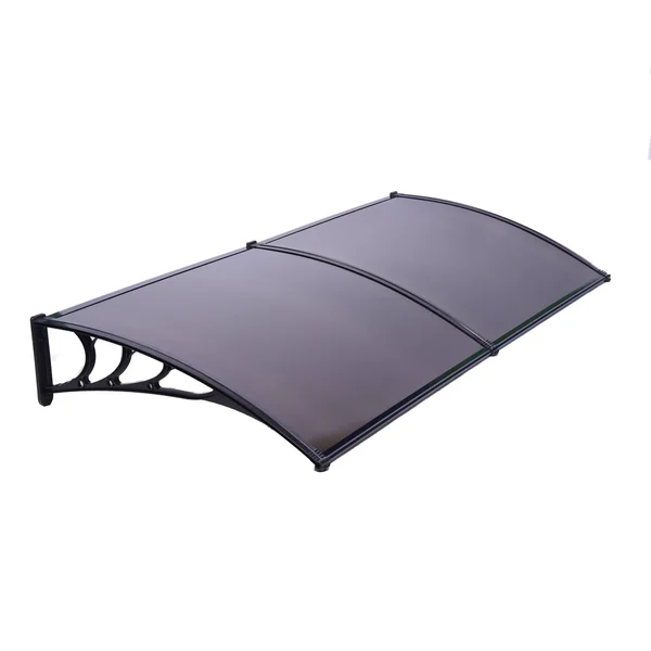 Aleko Polycarbonate Outdoor Window or Door Canopy 40 x 80 Inches Brown