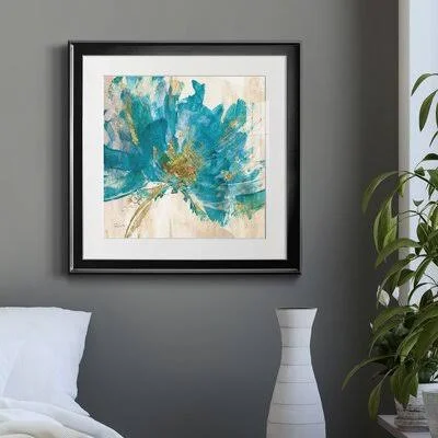 Blue Infusion I - Picture Frame Painting Print on Paper Red Barrel Studio Frame Color: Black Framed Paper, Size: 32x22 H x 32x22