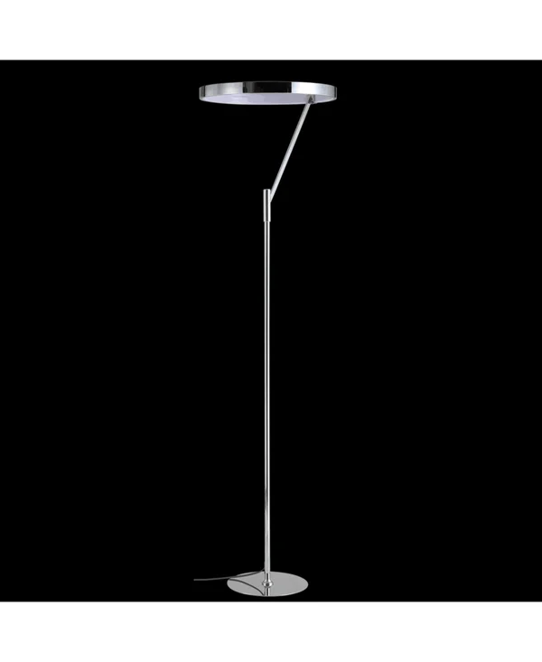 Jonathan Y Owen 66.7x22 Integrated LED Metal Floor Lamp - Chrome