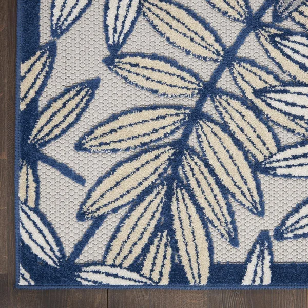 Nourison Aloha ALH18 Area Rug, Navy, 6& x 9&