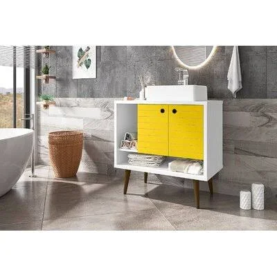 Altom 31x22 Single Bathroom Vanity Set Mercury Row Base Finish: White/Yellow