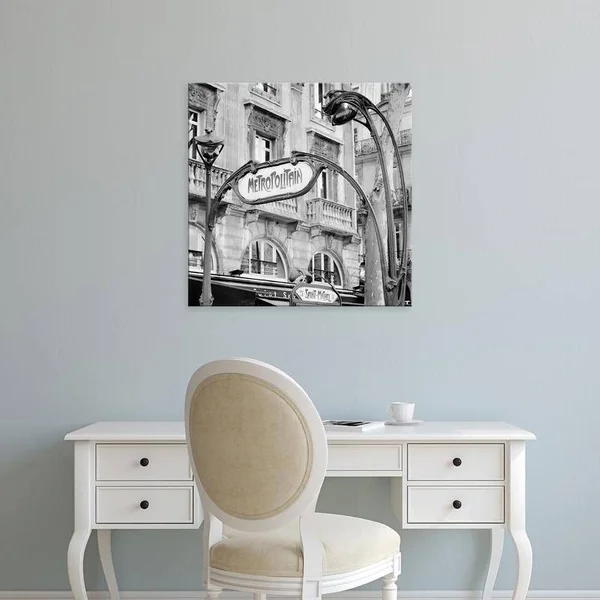 Easy Art Prints Alan Blaustein's 'Metropolitain Paris #2' Premium Canvas Art (30 x 30)
