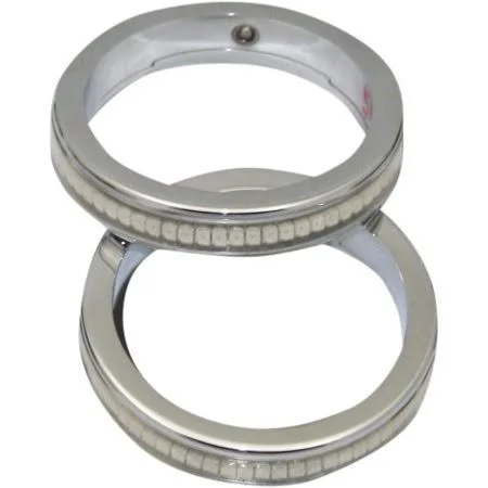 Custom Dynamics Amber LED 43mm Fork Turn Signals Chrome w/Clear Lens (wa43-cc) - Silver