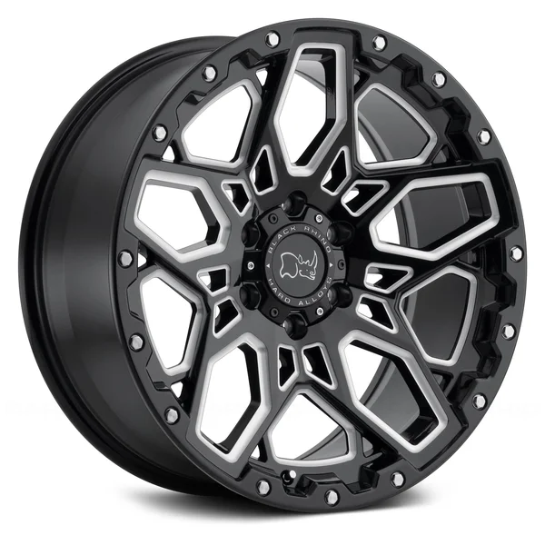 Black Rhino Shrapnel Milled Gloss Black Wheels, 2095SHR005140B78