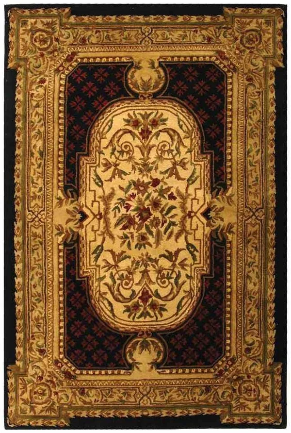 Safavieh Classic Black 6 ft. x 6 ft. Round Area Rug