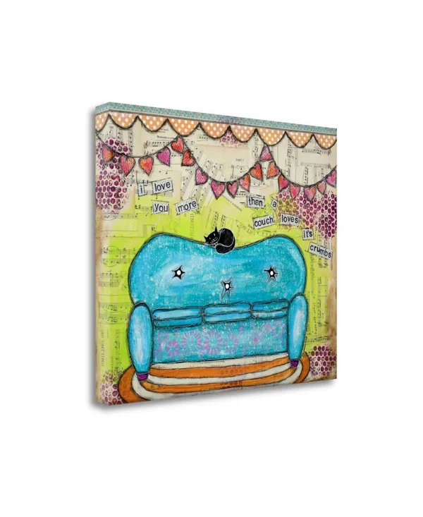 23x22 x 27x22 Couch Loves Its Crumbs Giclee Print on Gallery Wrap Canvas