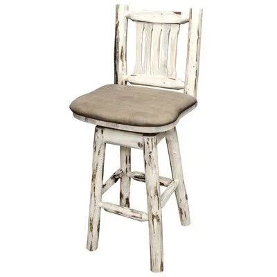 Loon Peak Tustin Swivel Upholstered 24x22 Counter Stool