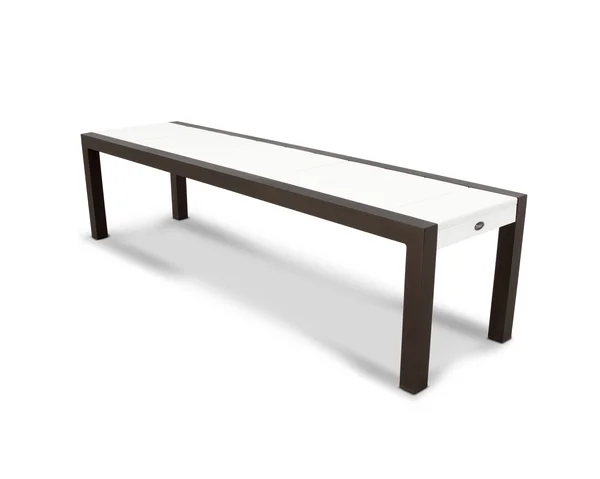 Trex Outdoor Furniture Surf City 68x22 Bench - Textured Bronze - Classic White