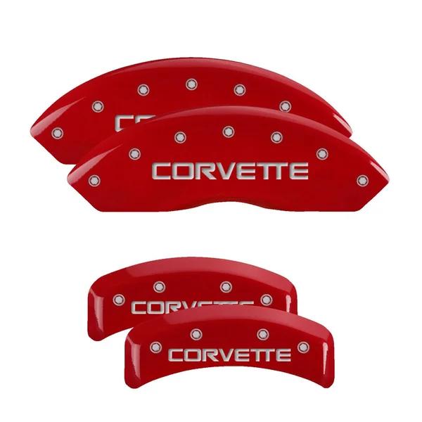 Brake Caliper Cover - MGP 13013SCV4RD Red Powdercoat