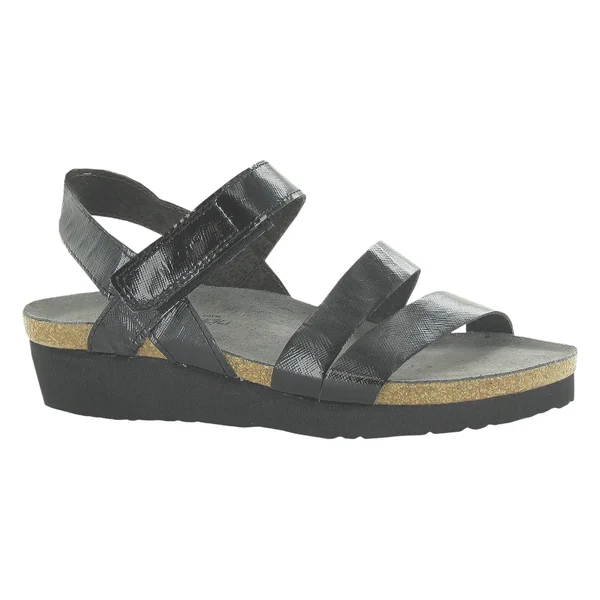 Naot Kayla - Women's Sandal - Black Luster Leather 43