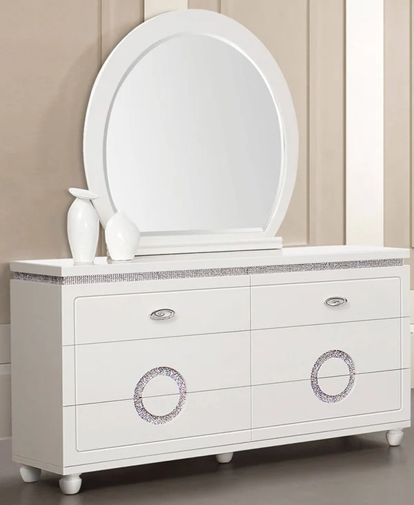 Acme 20244 Vivaldi Mirror - White High Gloss
