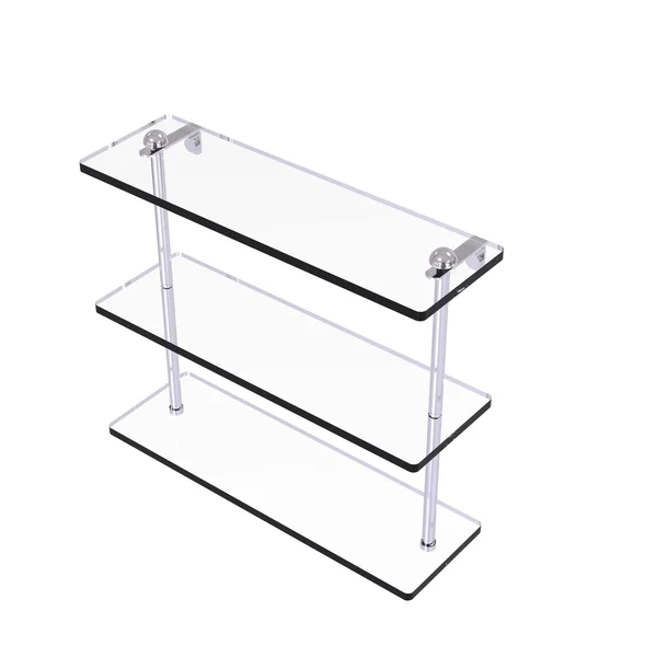 Allied Brass 22 inch Triple Tiered Glass Shelf Brushed Bronze